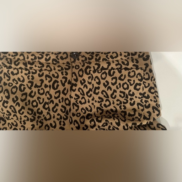 JODIFL Leopard Print Wide Leg Trousers Fall Animal Print Elastic in Back Sz M - Picture 5 of 12